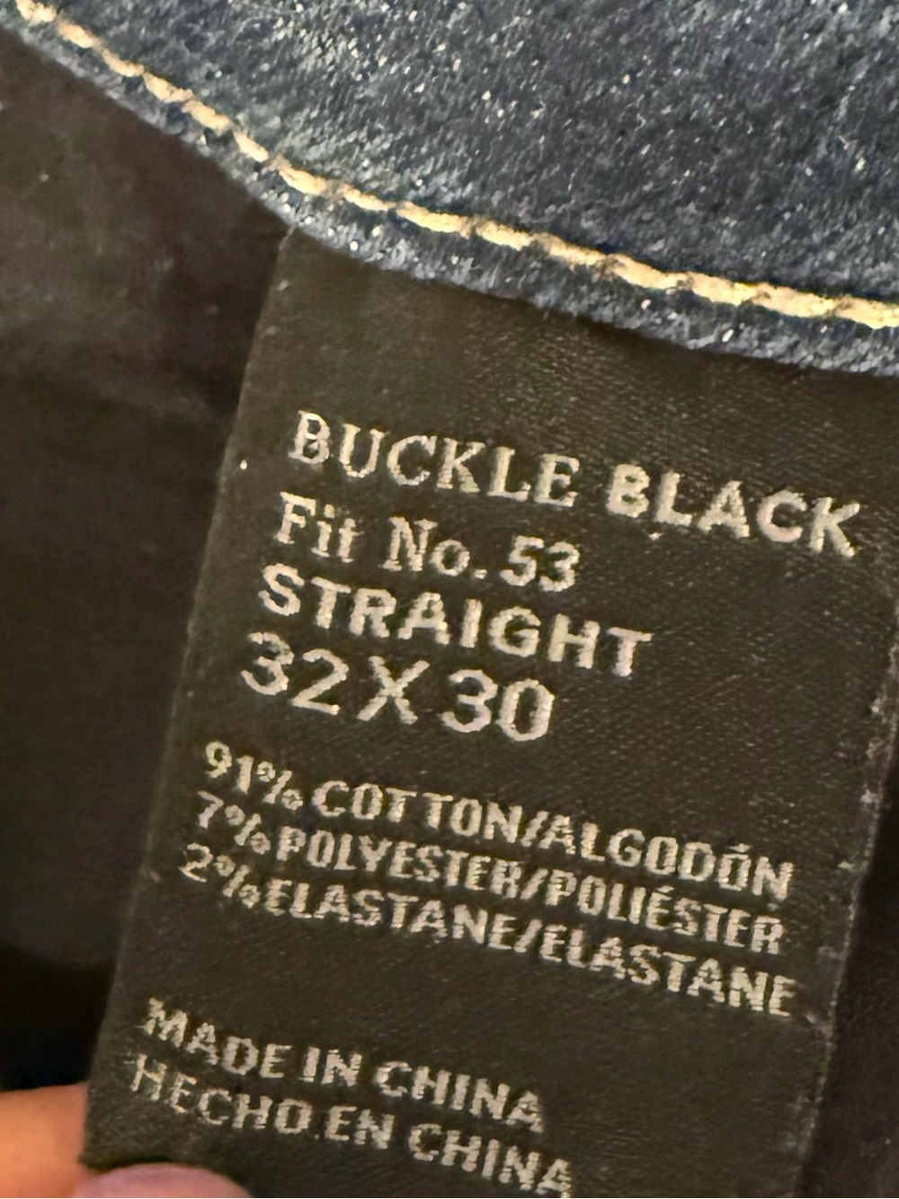 Buckle Black Fit 53 Women's Distressed Straight Leg Jeans - Dark Blue - Picture 6 of 6